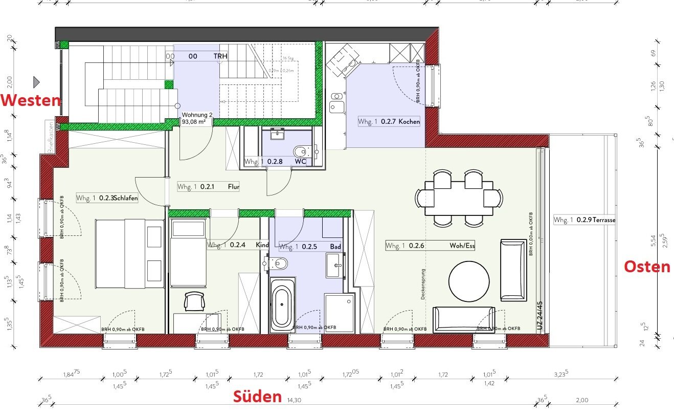 Wohnung zur Miete 1.395 € 3 Zimmer 93 m²<br/>Wohnfläche EG<br/>Geschoss 01.01.2025<br/>Verfügbarkeit Ostpark Regensburg 93053