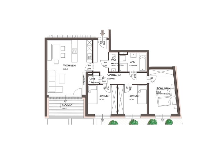 Wohnung zur Miete - Erstbezug 996 € 4 Zimmer 79,7 m² Vöcklabruck 4840