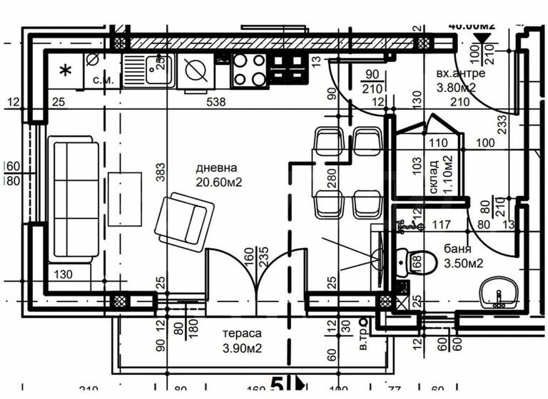 Studio zum Kauf 62.200 € 1 Zimmer 48,8 m² Plovdiv