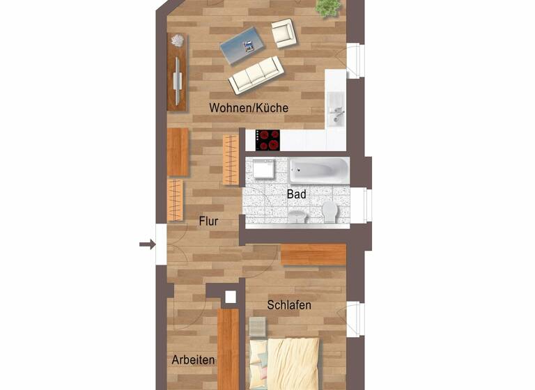 Wohnung zum Kauf 165.000 € 2 Zimmer 64 m²<br/>Wohnfläche Altlindenau Leipzig 04177