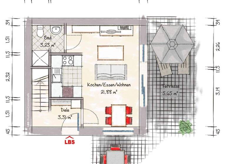 Maisonette zum Kauf - Erstbezug provisionsfrei 332.000 € 4 Zimmer 78,4 m² frei ab sofort Westeraccumersiel Dornum 26553