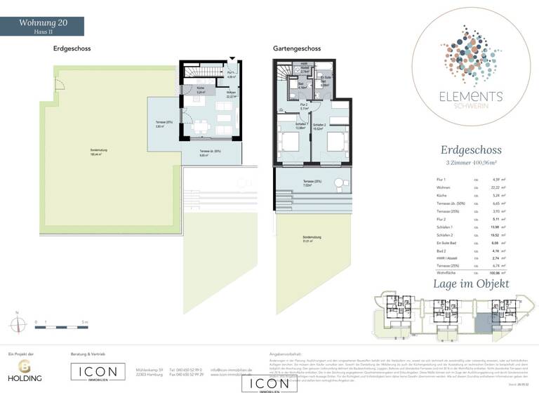 Maisonette zum Kauf - Erstbezug provisionsfrei 635.000 € 3 Zimmer 98,7 m² EG Alte Waisenstiftung 9 Werdervorstadt Schwerin 19055