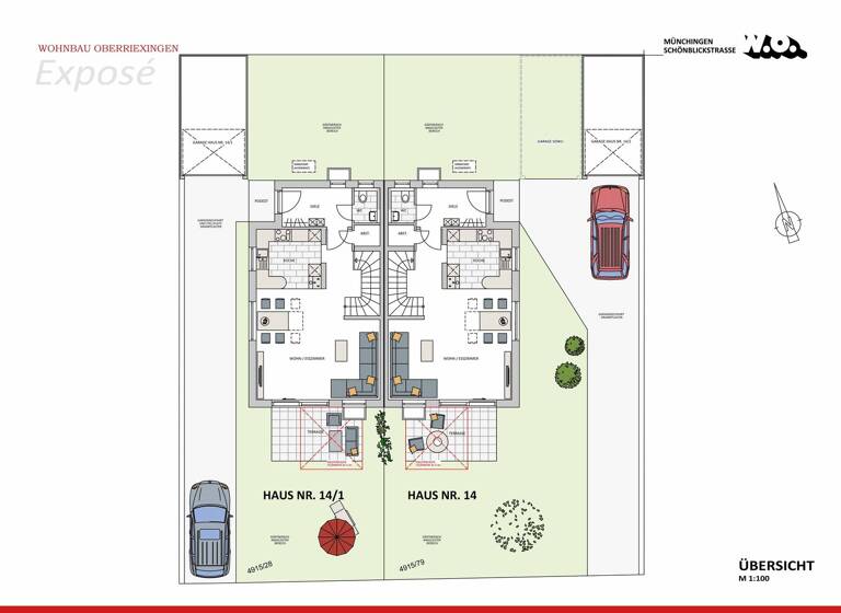Doppelhaushälfte zum Kauf provisionsfrei 1.028.500 € 6 Zimmer 154 m² 319 m² Grundstück Schönblickstraße 14 Münchingen Korntal-Münchingen 70825
