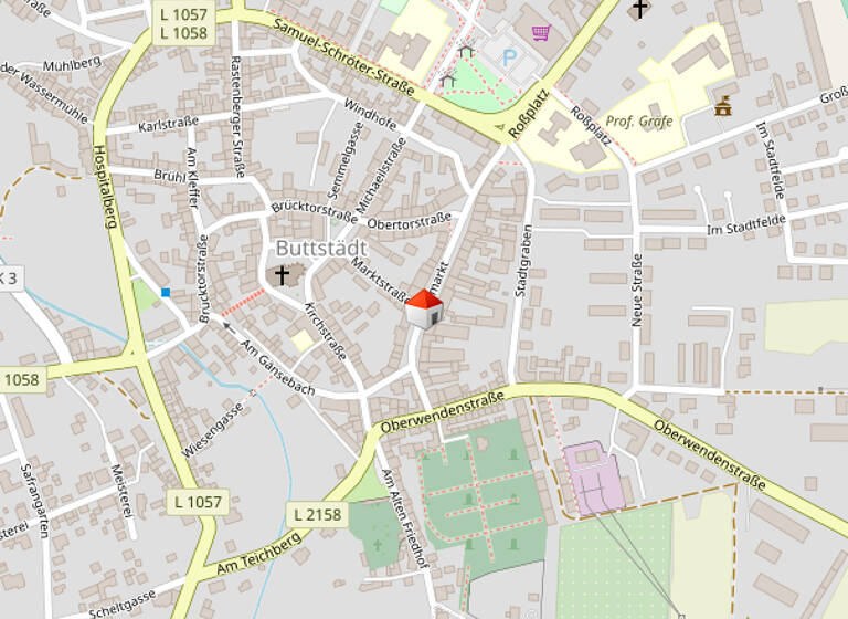 Haus zum Kauf 85.000 € 11 Zimmer 200 m² 734 m² Grundstück Topfmarkt 13 Buttstädt 99628