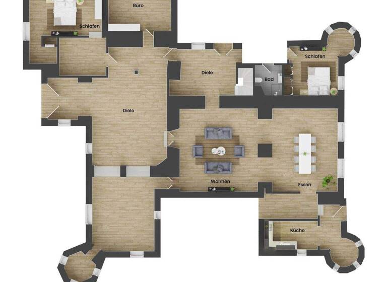 Wohnung zum Kauf 1.200.000 € 10 Zimmer 335,2 m² frei ab sofort Reutti Neu-Ulm 89233