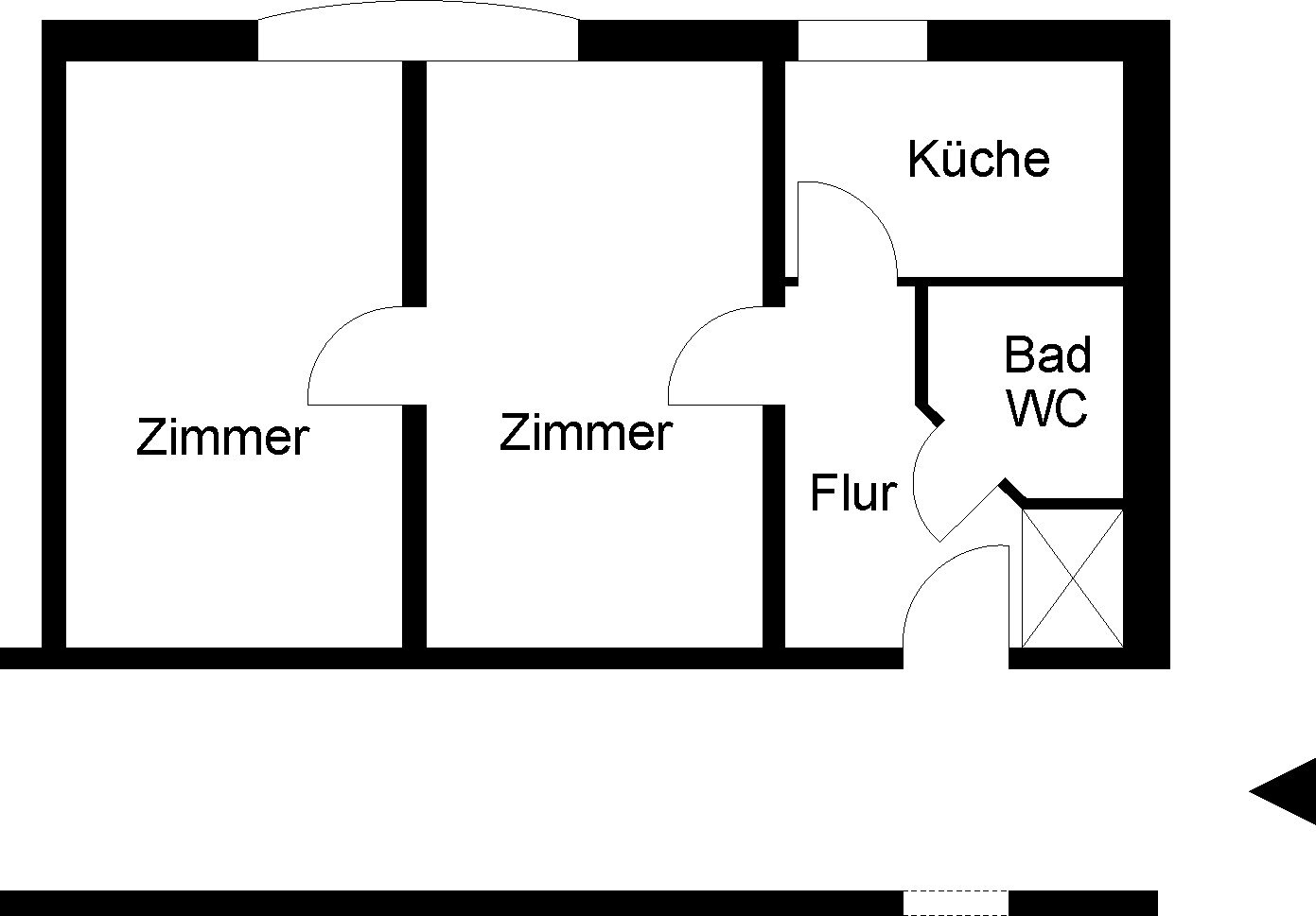 Wohnung zur Miete 359 € 2 Zimmer 47 m²<br/>Wohnfläche 7.<br/>Geschoss ab sofort<br/>Verfügbarkeit Hochring 30a Eichelkamp Wolfsburg 38440