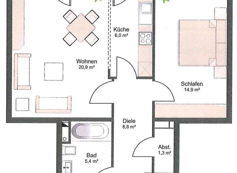 Terrassenwohnung zum Kauf 265.000 € 2 Zimmer 60,4 m² frei ab 01.06.2026 Schnelsen Hamburg 22457