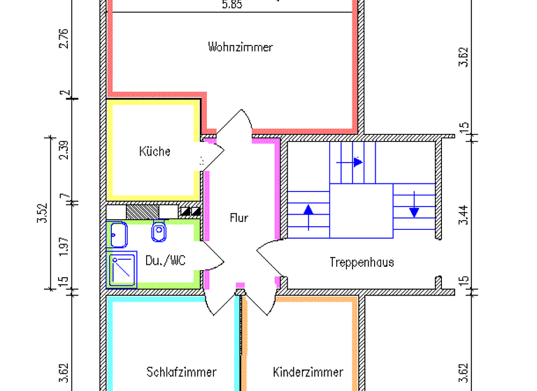 Wohnung zur Miete 382 € 3 Zimmer 58,7 m² 4. Geschoss Kutusowstr. 88 Yorckgebiet Chemnitz 09130