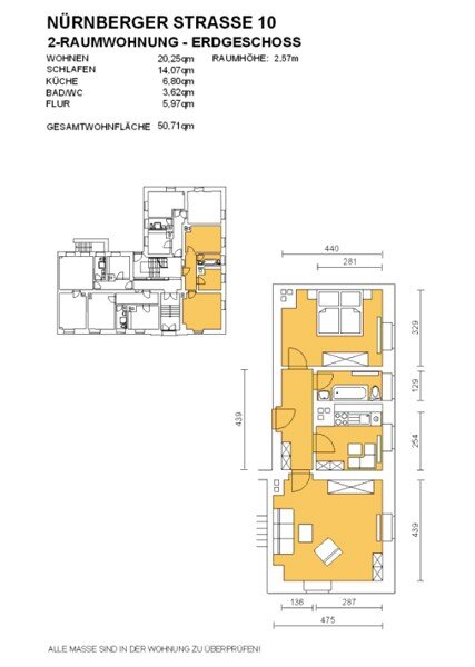 Wohnung zur Miete 391 € 2 Zimmer 50,7 m²<br/>Wohnfläche 25.02.2025<br/>Verfügbarkeit Nürnberger Str. 10 Südvorstadt-West (Nürnberger Platz/TU) Dresden 01187