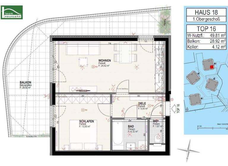 Wohnung zur Miete 589 € 2 Zimmer 49,8 m² 1. Geschoss frei ab 01.05.2026 Olga-Rudel-Zeynek-Gasse 18 Straßgang Graz 8054