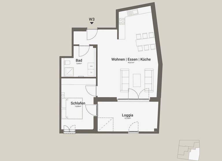 Wohnung zum Kauf 595.000 € 2 Zimmer 74 m² 2. Geschoss Annastrasse 17 Innenstadt Augsburg 86150