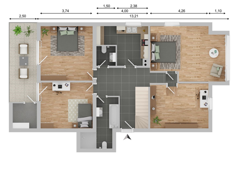Maisonette zur Miete 3.200 € 6 Zimmer 148,8 m² 2. Geschoss frei ab sofort Westerrönfeld 24784