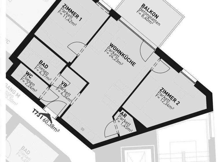 Wohnung zum Kauf - Erstbezug 489.500 € 3 Zimmer 60,4 m² 4. Geschoss frei ab 30.09.2026 Wien 1210