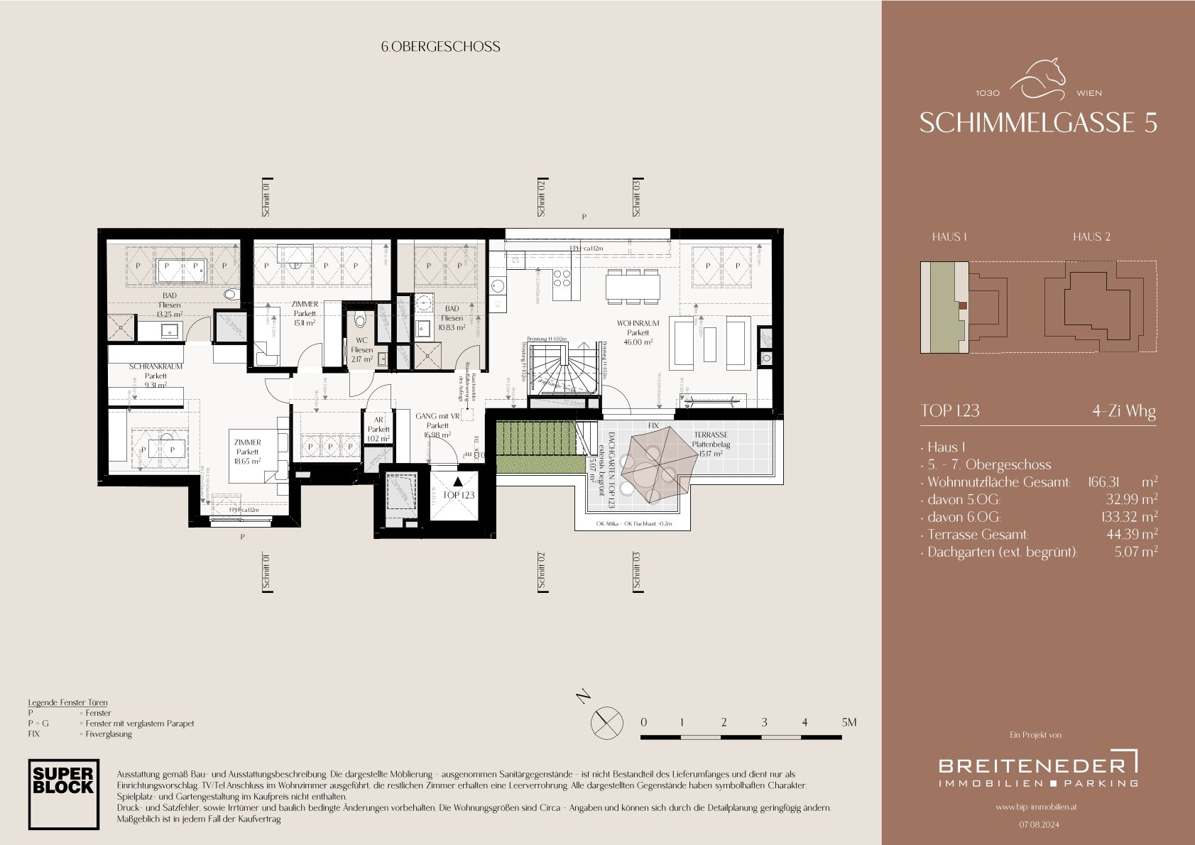 Wohnung zum Kauf provisionsfrei 1.975.000 € 4 Zimmer 166,3 m²<br/>Wohnfläche 5.<br/>Geschoss Wien 1030