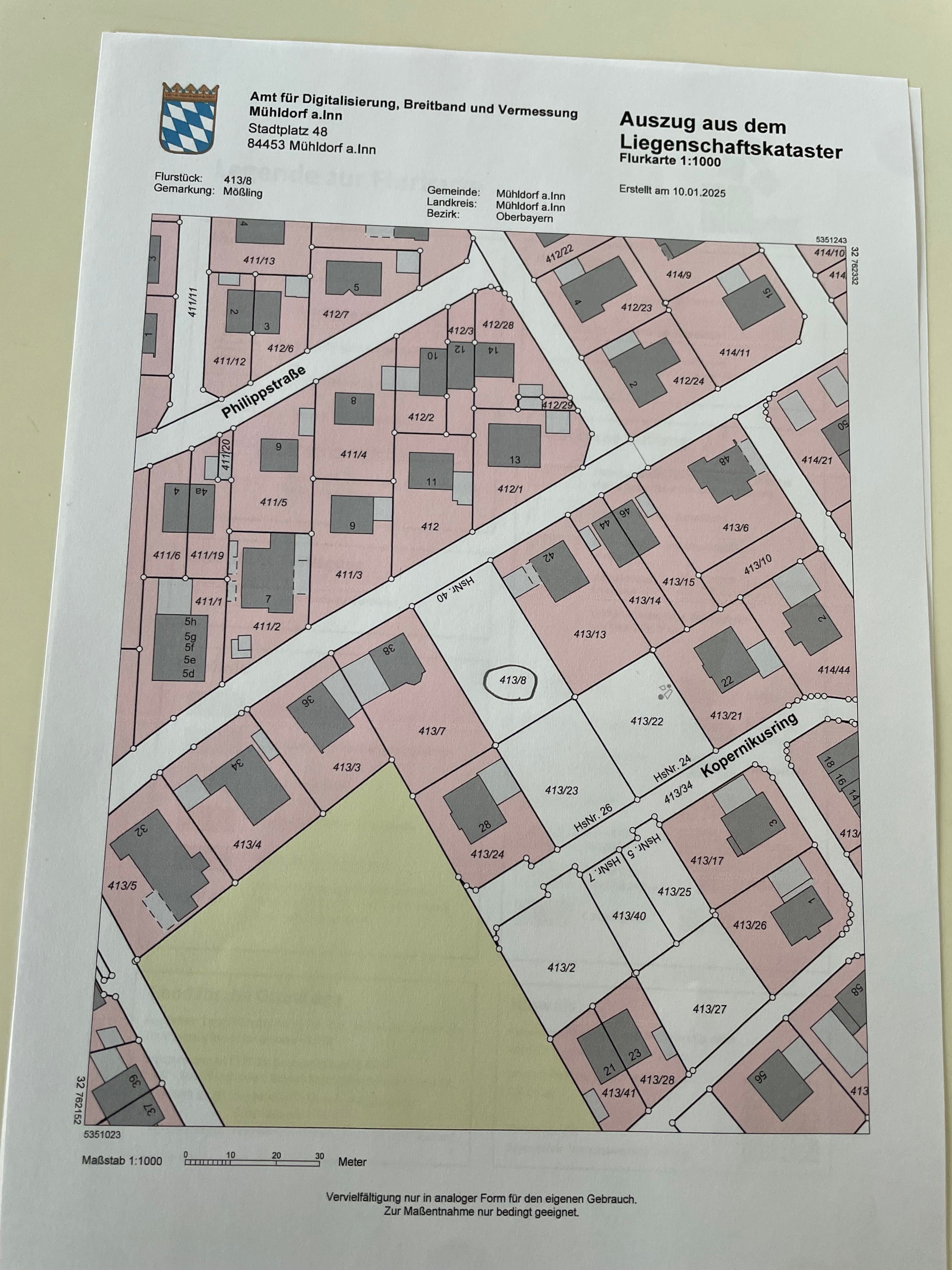 Grundstück zum Kauf provisionsfrei 680.000 € 917 m²<br/>Grundstück Buchnerstraße 40 Mühldorf Mühldorf a.Inn 84453