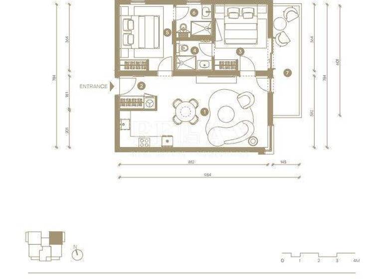 Wohnung zum Kauf 418.288 € 3 Zimmer 1. Geschoss Novi Vinodolski 51250