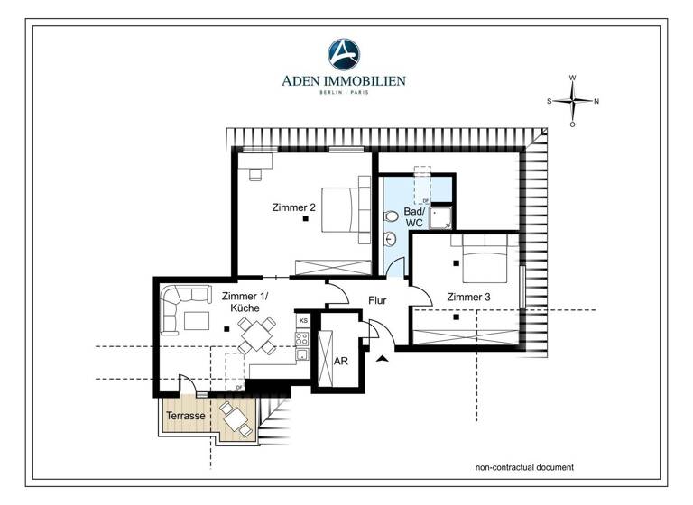 Wohnung zum Kauf 479.999 € 3 Zimmer 87,5 m² 4. Geschoss Trützschlerstr. 11 Johannisthal Berlin 12487