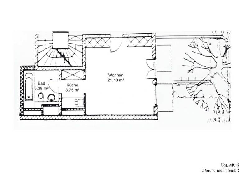Studio zum Kauf 315.000 € 1 Zimmer 35 m² EG Untergiesing-Harlaching München 81547