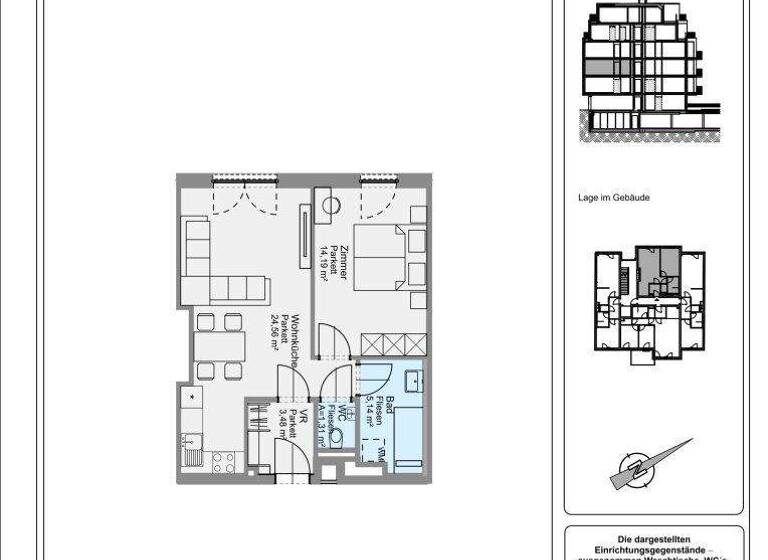 Wohnung zum Kauf - Erstbezug 235.000 € 2 Zimmer 48,7 m² 2. Geschoss Wien 1210