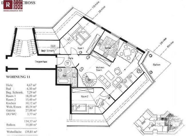 Maisonette zur Miete 1.990 € 4 Zimmer 140 m² 3. Geschoss frei ab sofort Neu-Isenburg 63263