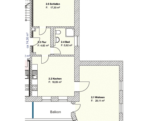Wohnung zur Miete 520 € 2 Zimmer 74,3 m² 1. Geschoss Schlingmühle 2 Buchholz 31710