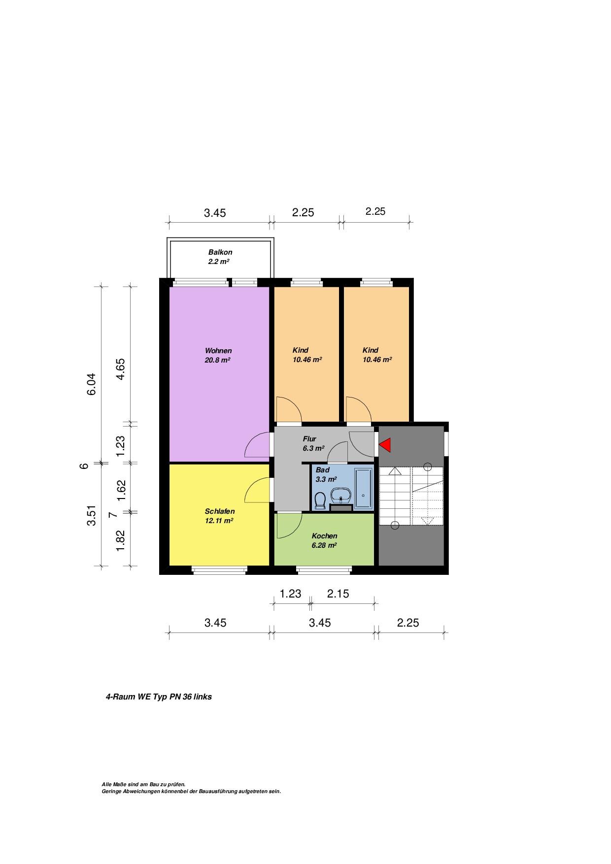 Wohnung zur Miete 426 € 4 Zimmer 71,7 m²<br/>Wohnfläche 5.<br/>Geschoss Kopernikusstr. 8 Stadtgebiet Ost Neubrandenburg 17036