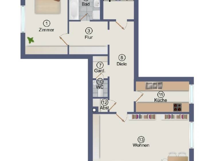 Wohnung zum Kauf 550.000 € 2 Zimmer 104 m² Othmarschen Hamburg 22605