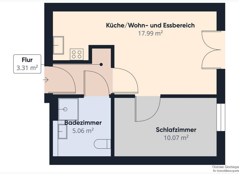 Wohnung zum Kauf 87.000 € 2 Zimmer 39,4 m² EG Rettenbach 93191