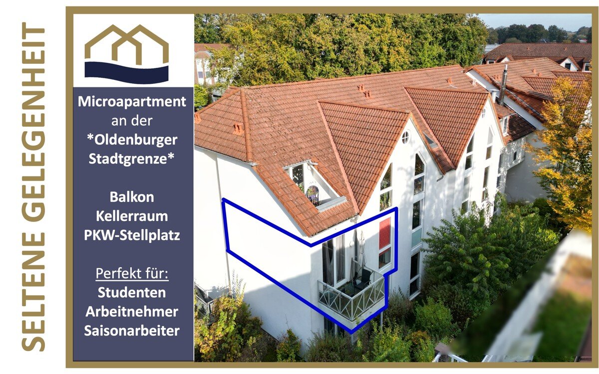 Wohnung zum Kauf 98.500 € 1 Zimmer 27 m²<br/>Wohnfläche 1.<br/>Geschoss 01.02.2025<br/>Verfügbarkeit Metjendorfer Landstraße 23c Metjendorf Wiefelstede 26215