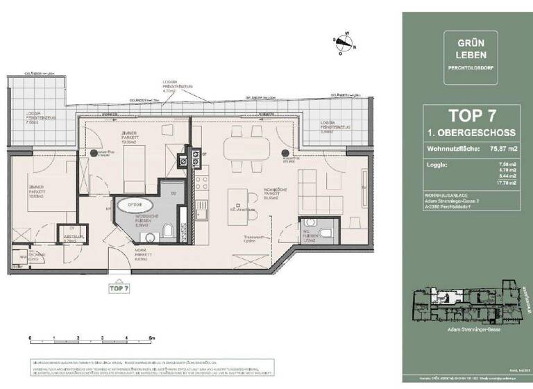Wohnung zum Kauf 648.000 € 3 Zimmer 75,9 m² 1. Geschoss Adam-Strenninger-Gasse 2 Perchtoldsdorf 2380