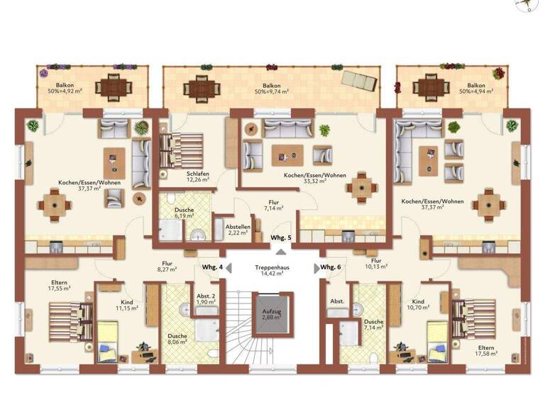 Wohnung zur Miete - Erstbezug 1.070 € 3 Zimmer 89,1 m² Lehe Bremerhaven 27578
