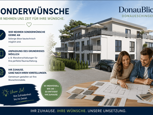 Wohnung zum Kauf provisionsfrei 247.800 € 2 Zimmer 65,7 m² Donaueschingen Donaueschingen 78166