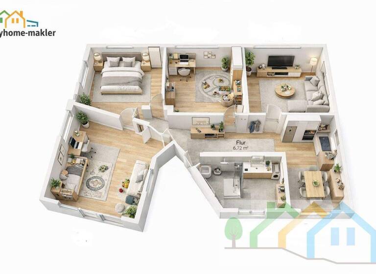 Wohnung zum Kauf provisionsfrei 535.000 € 4 Zimmer 80 m² Schweinau Nürnberg / Südwestliche Außenstadt 90441