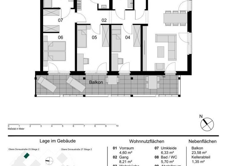 Wohnung zum Kauf - Erstbezug 1.185.000 € 4 Zimmer 99,8 m² 5. Geschoss Obere Donaustraße Wien 1020