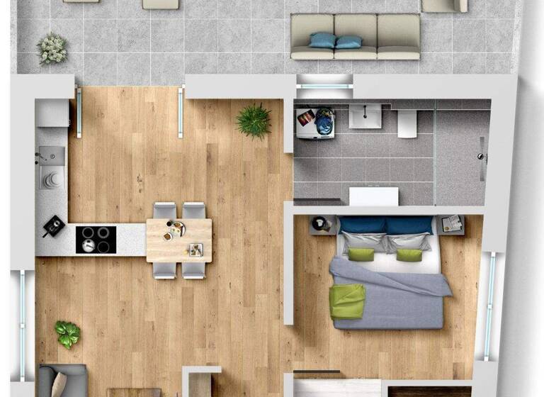 Wohnung zum Kauf - Erstbezug 520.000 € 2,5 Zimmer 76,6 m² 2. Geschoss Höfen Nürnberg 90431