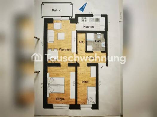 Wohnung zur Miete Tauschwohnung 745 € 3 Zimmer 54 m² 2. Geschoss Endenich Bonn 53115