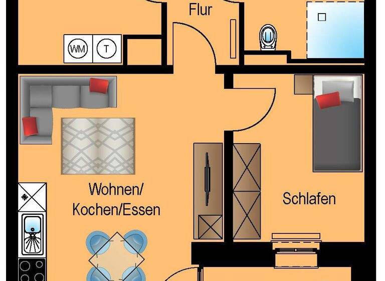 Wohnung zur Miete - Erstbezug 930 € 2 Zimmer 49,6 m² Geschoss 1/6 frei ab sofort Max-Türpe-Straße Morgenleite Chemnitz 09122