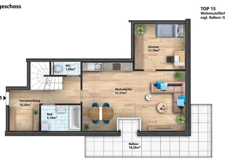 Wohnung zum Kauf 449.000 € 3 Zimmer 91,3 m² Wien 1100