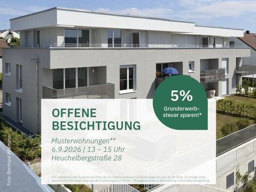 Wohnung zum Kauf - Neubau provisionsfrei 445.000 € 3 Zimmer 85,2 m² EG Heuchelbergstraße 28 Brackenheim Brackenheim 74336