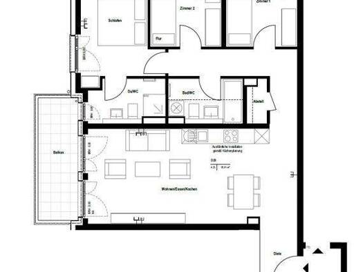 Wohnung zur Miete 1.347 € 4 Zimmer 98,2 m² 3. Geschoss Salinenstraße 4/6 Jagstfeld Bad Friedrichshall 74177