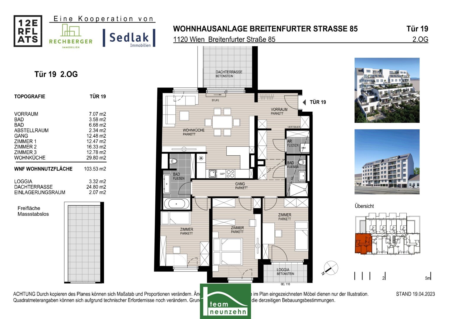 Wohnung zum Kauf provisionsfrei 625.001 € 4 Zimmer 103,1 m²<br/>Wohnfläche 2.<br/>Geschoss Breitenfurter Straße 85 Wien 1120