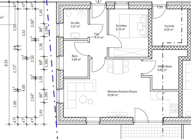 Terrassenwohnung zur Miete - Erstbezug 825 € 3 Zimmer 54,4 m² frei ab 01.05.2026 Banater Weg 31 Bürgerfelde Oldenburg 26127