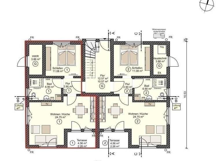Terrassenwohnung zum Kauf provisionsfrei 379.911 € 2 Zimmer 47,9 m²<br/>Wohnfläche EG<br/>Geschoss Zingst Zingst 18374