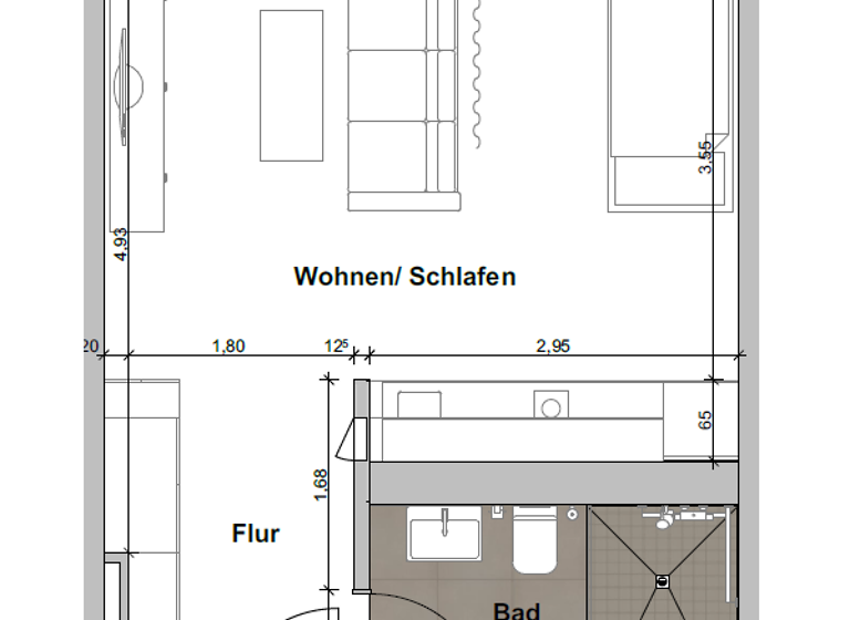 Studio zur Miete 534 € 1 Zimmer 31 m² 2. Geschoss frei ab sofort Mainzer Straße 1 a-d Sömmerda 99610