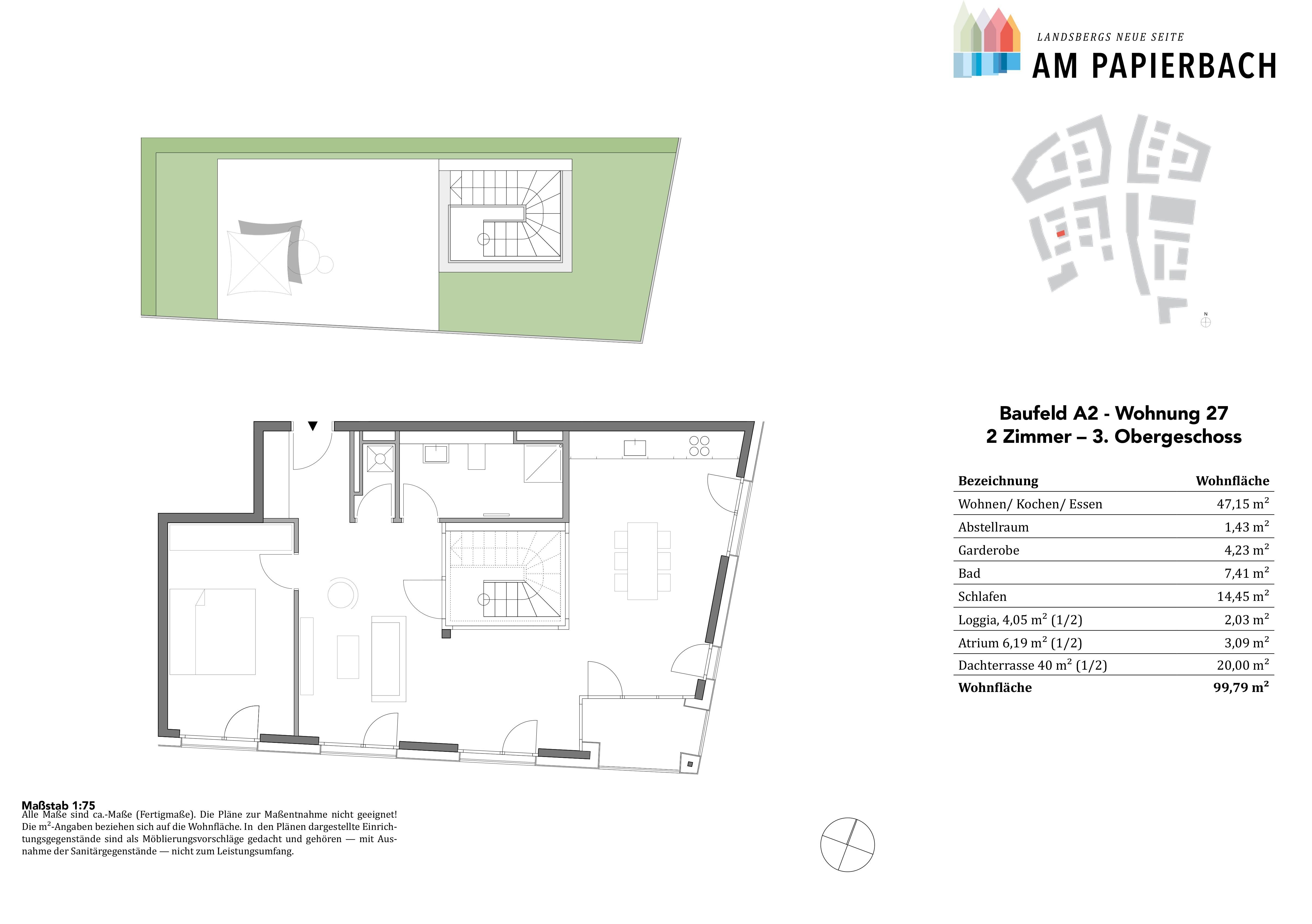 Wohnung zum Kauf provisionsfrei 868.400 € 2 Zimmer 99,8 m²<br/>Wohnfläche 3.<br/>Geschoss Stadtgebiet Landsberg am Lech 86899