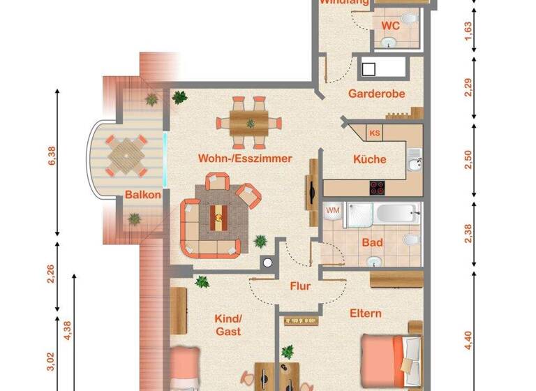 Wohnung zum Kauf 319.000 € 3 Zimmer 95,8 m² EG Hersbruck 91217