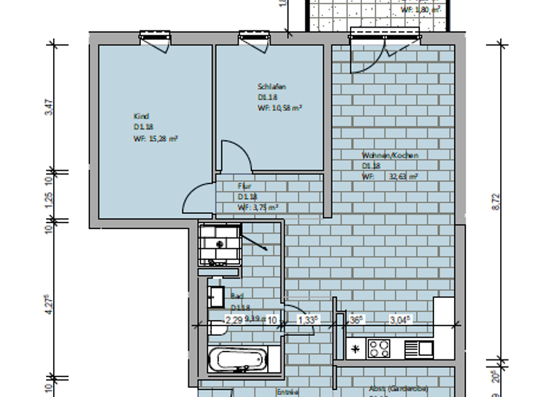 Wohnung zur Miete 1.081 € 3 Zimmer 98,3 m² frei ab 01.04.2026 Kleekampsweg 2a Fallersleben Wolfsburg 38442