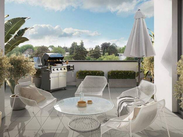 Wohnung zum Kauf - Neubau provisionsfrei 949.000 € 4 Zimmer 104 m² 3. Geschoss Dieburger Straße 12 Fechenheim Ost 60386