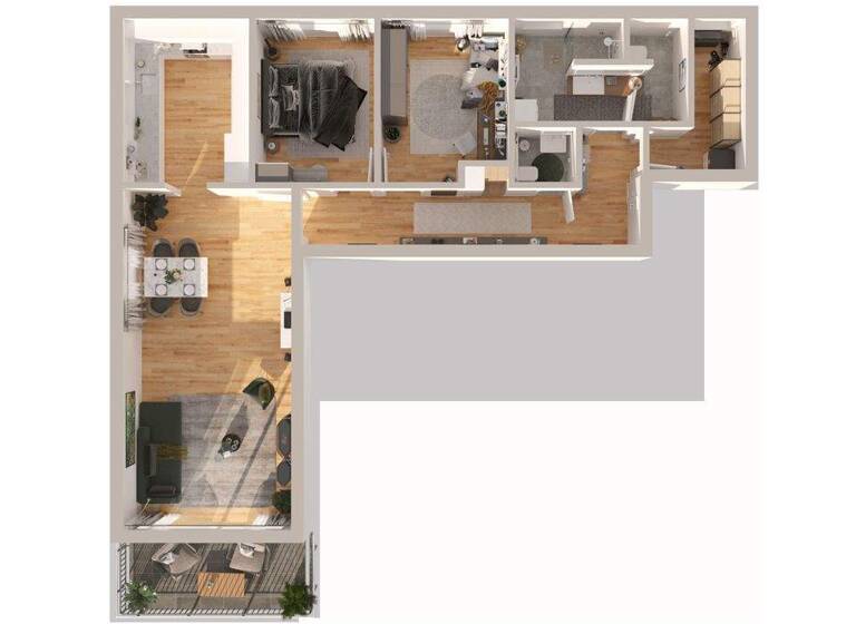 Wohnung zum Kauf - Erstbezug 490.000 € 3 Zimmer 101,5 m² 2. Geschoss Gewerbestraße 34 Kaufbeuren-Neugablonz Kaufbeuren 87600