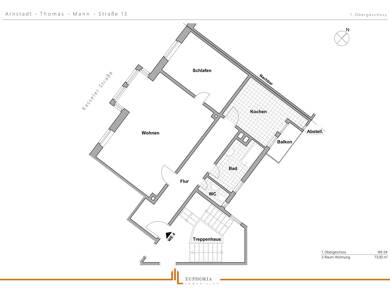 Wohnung zur Miete 630 € 2 Zimmer 73 m² 1. Geschoss frei ab sofort Arnstadt Arnstadt 99310